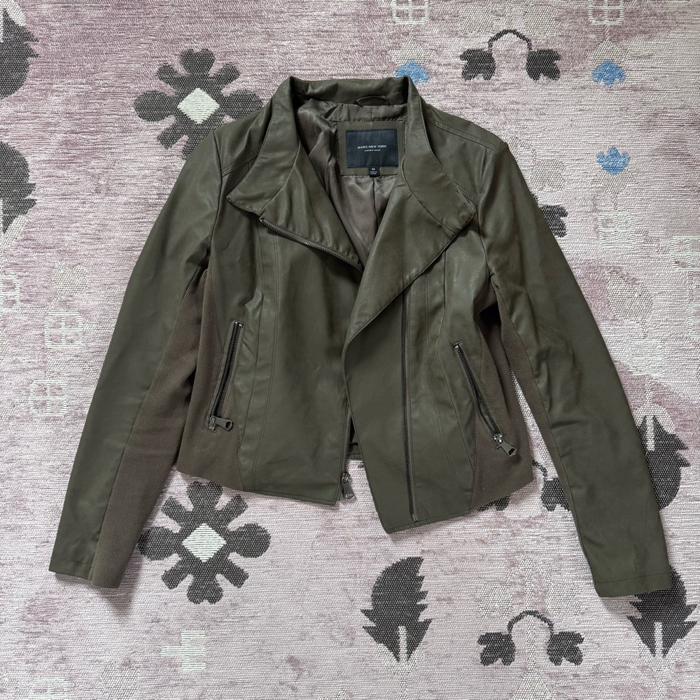 [Marc NY] 🫒 Faux Leather Jacket